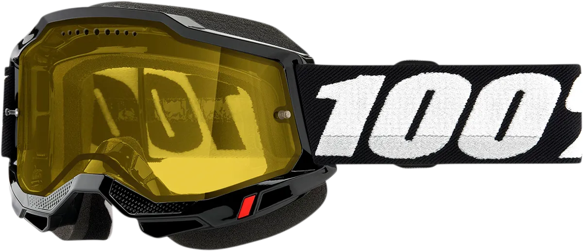 100% Accuri 2 Snow Goggles - Black - Yellow 50021-00001
