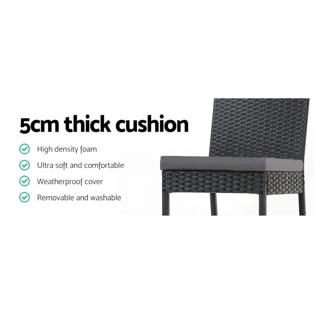 2x Gardeon Outdoor Bar Stools Dining Chairs Rattan Furniture