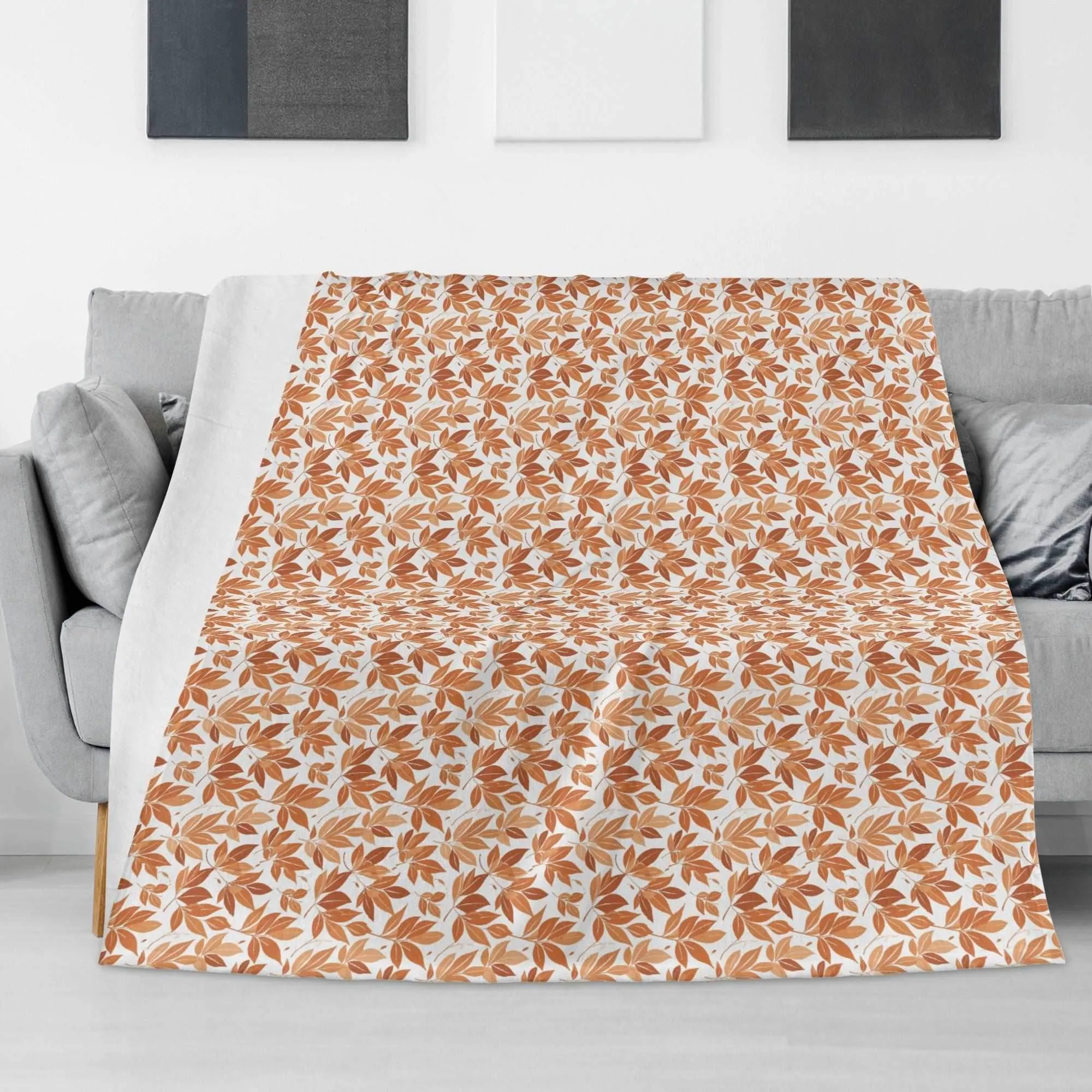 Autumn Leaves Flannel Breathable Blanket 4 Sizes