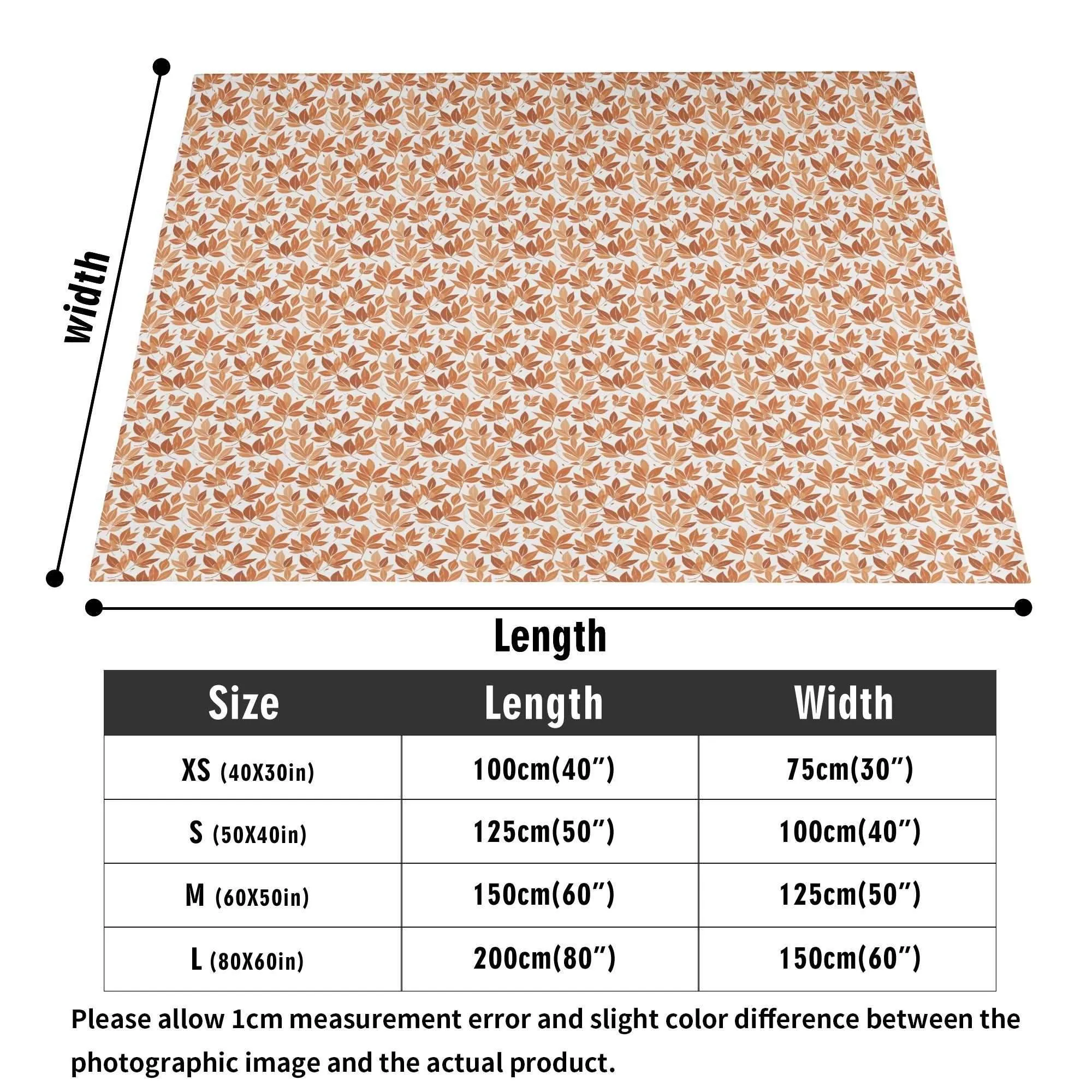 Autumn Leaves Flannel Breathable Blanket 4 Sizes