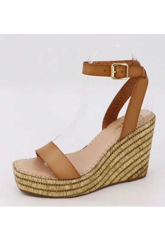 Bamboo - Attire Ankle Strap Sandal Tan