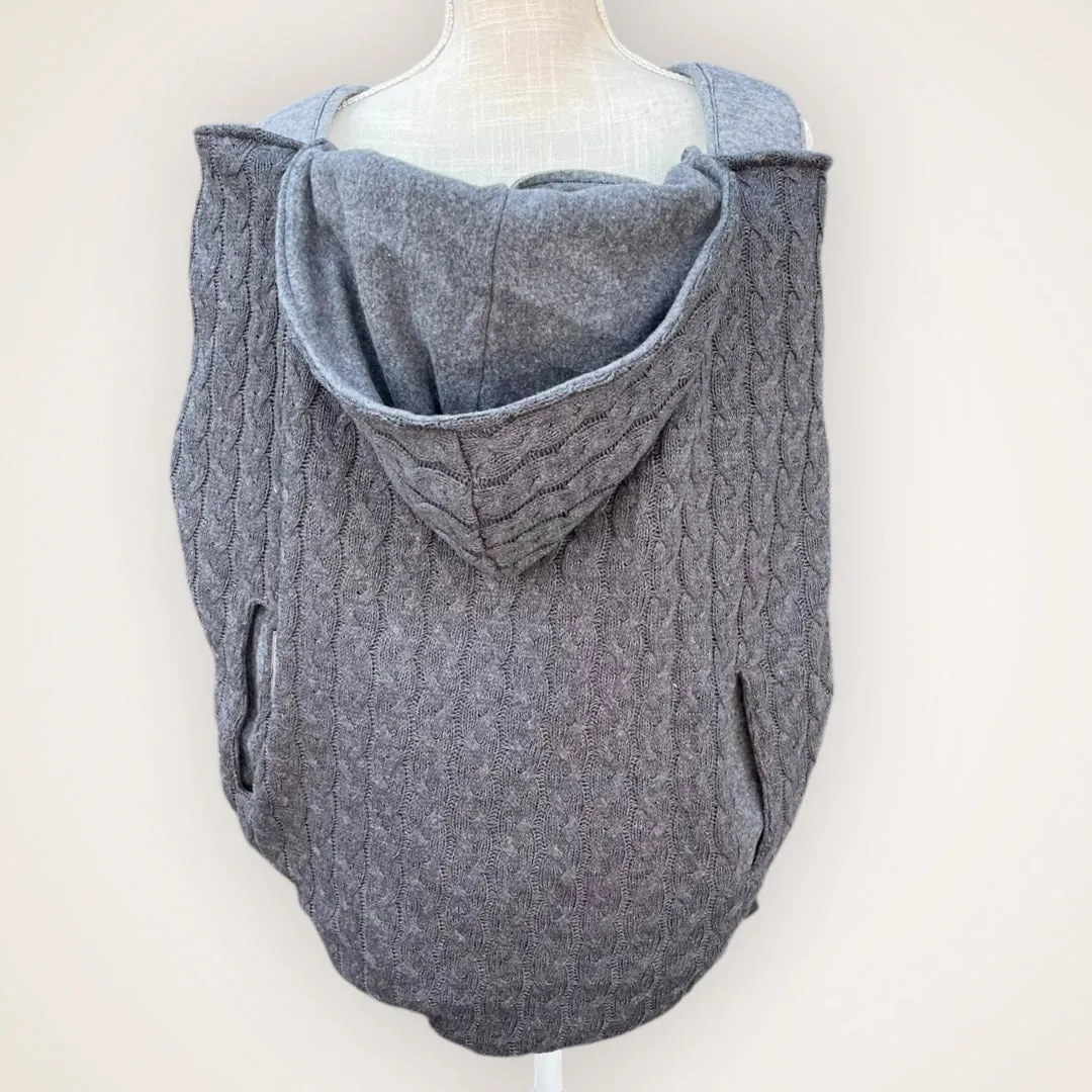 Charcoal Cable Knitted - Sweater Knit Carrier Cover