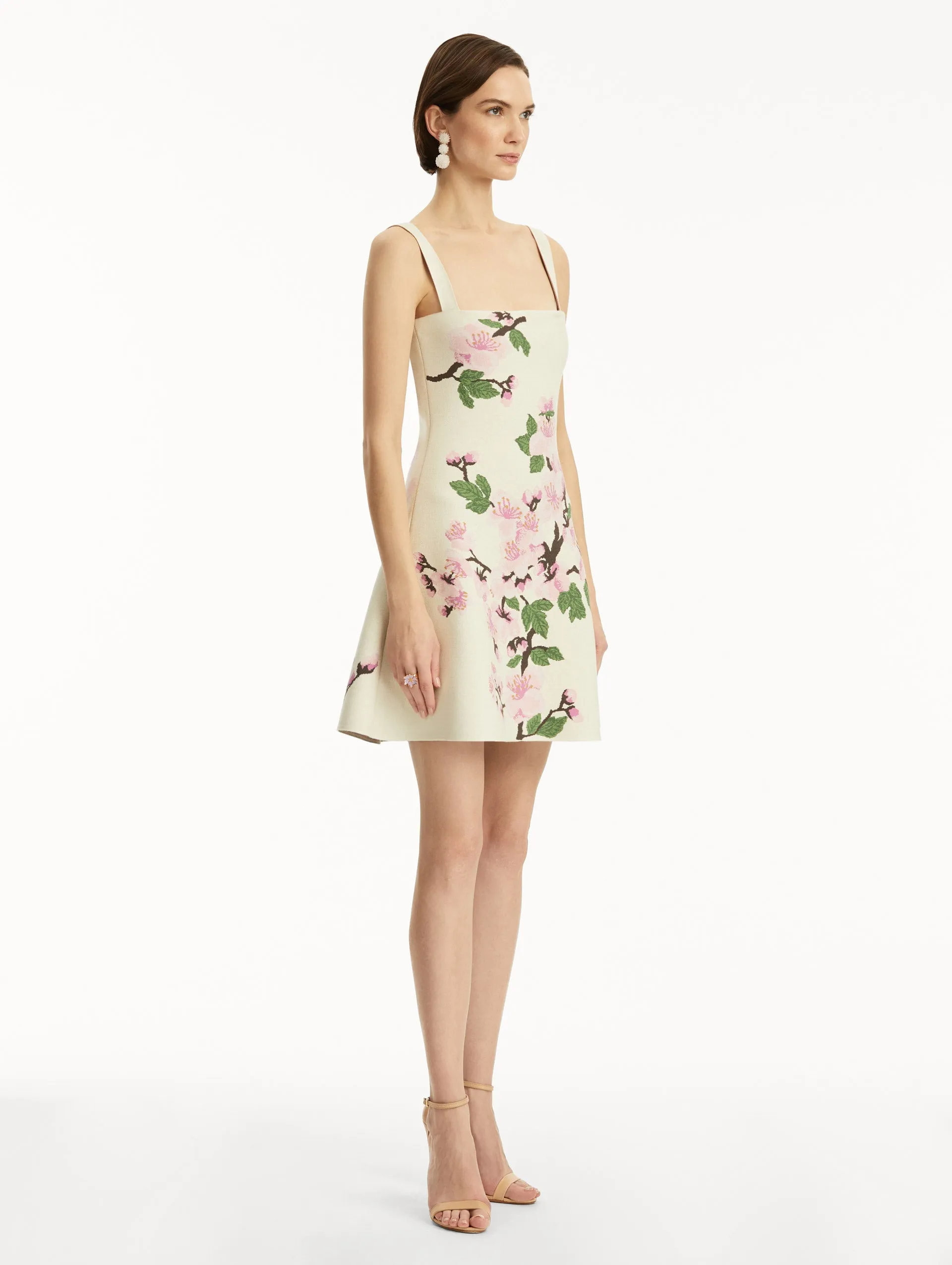 Cherry Blossom Jacquard Dress