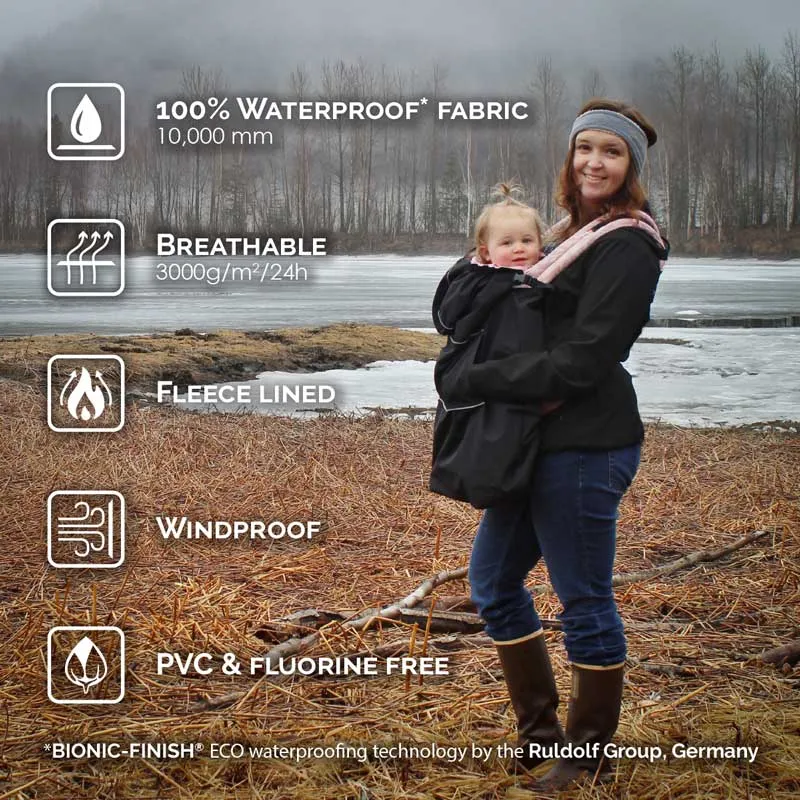 Cozy dry baby carrier cover by Jan and Jul