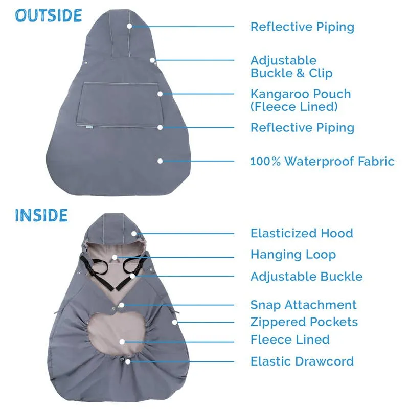 Cozy dry baby carrier cover by Jan and Jul