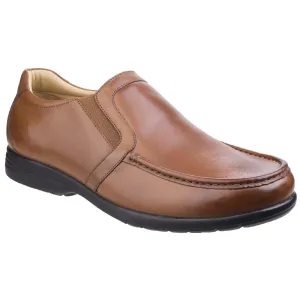 GORDON Mens Leather Slip On Shoes Tan