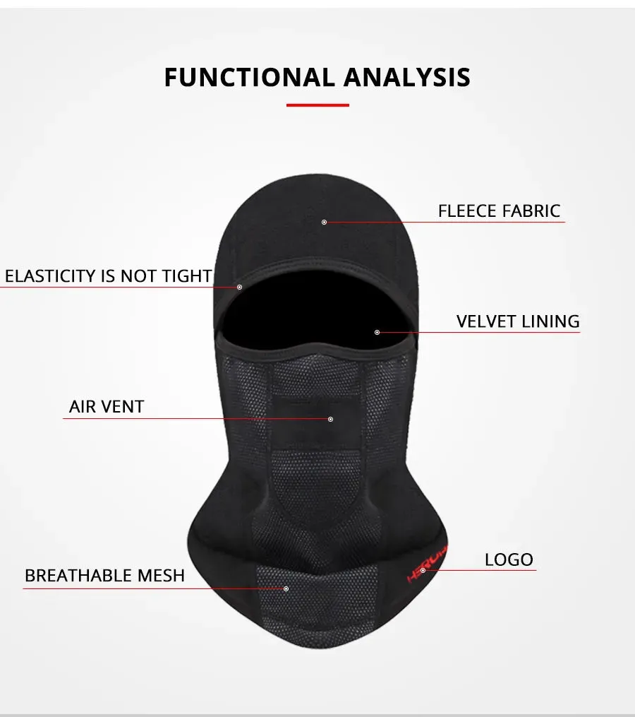 HEROBIKER Balaclava Cycling Face Mask Fleece Motorcycle Thermal Face Windproof Cold-Proof Winter Motorcycle Mask