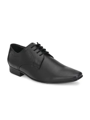 Hitz Men's Black Synthetic Lace-up Formal Shoes