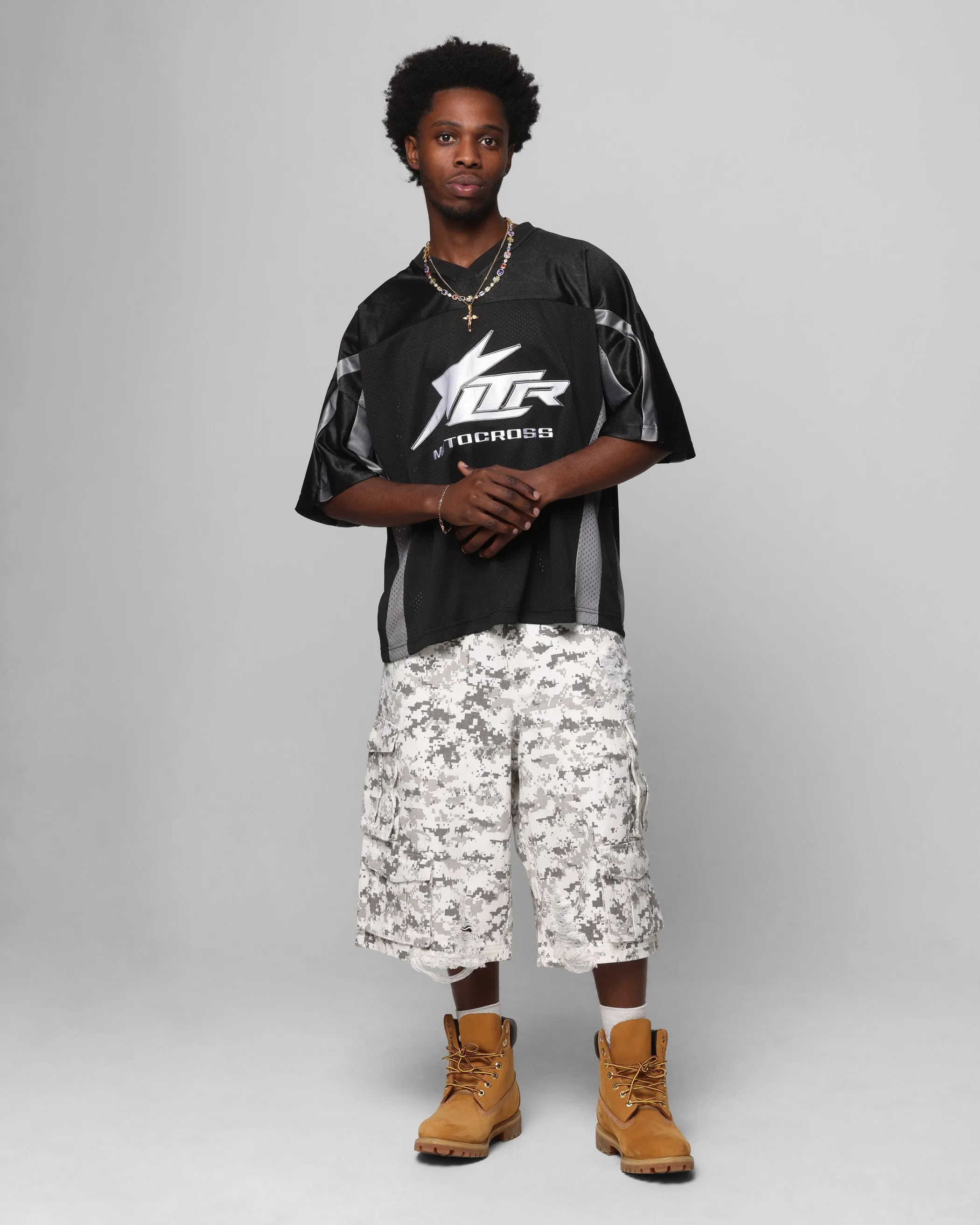Loiter Collateral Cargo Shorts Digi Snow Camo