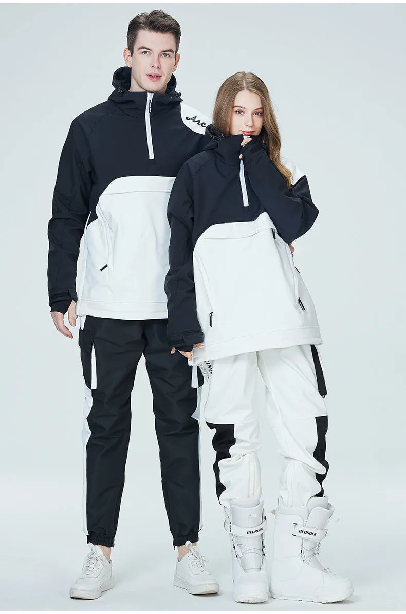 Matching Couple Anorak Snow Jacket Outdoor Half-zip Anorak Jacket