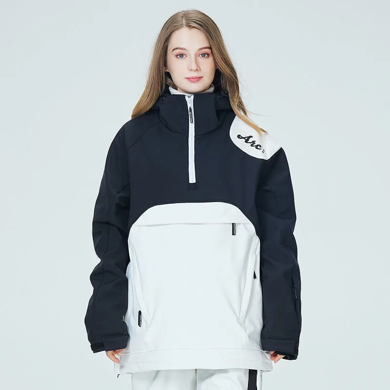 Matching Couple Anorak Snow Jacket Outdoor Half-zip Anorak Jacket