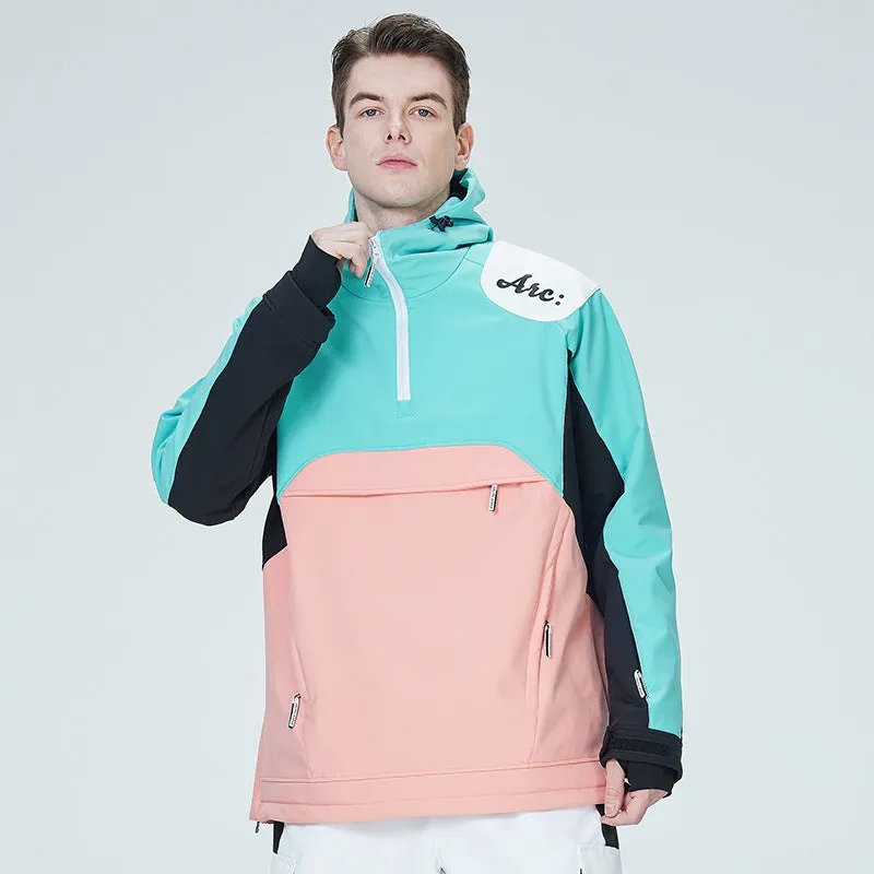 Matching Couple Anorak Snow Jacket Outdoor Half-zip Anorak Jacket