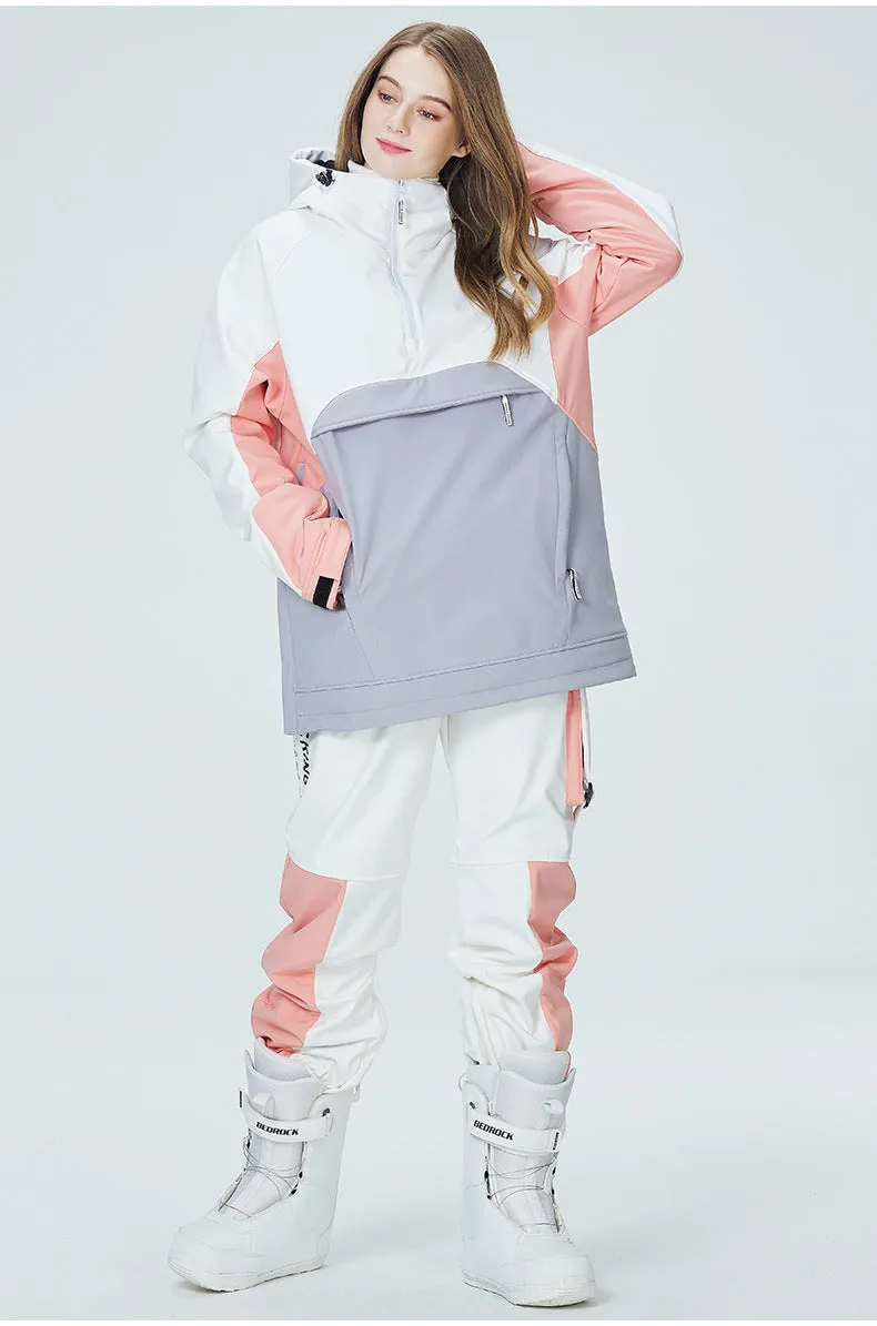 Matching Couple Anorak Snow Jacket Outdoor Half-zip Anorak Jacket
