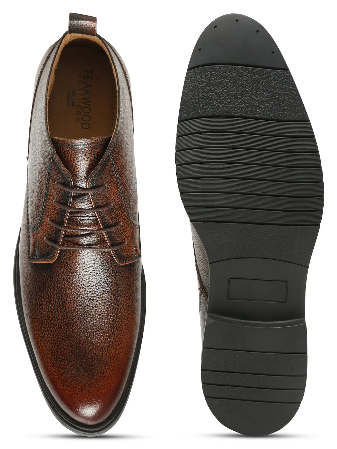 Men Pine Texture Leather Formal Shoes
