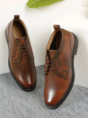 Men Pine Texture Leather Formal Shoes