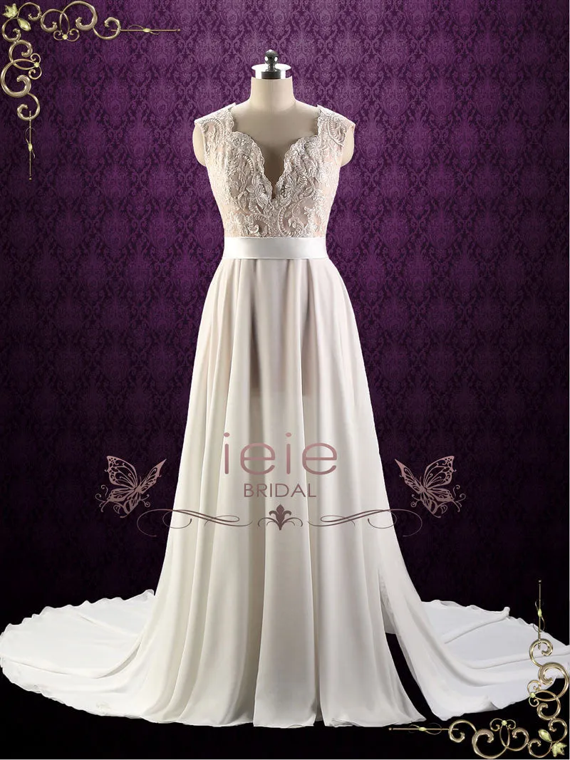 Ready to Wear Destination Beach Wedding Dress with Side Slit | GAYLE
