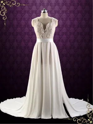 Ready to Wear Destination Beach Wedding Dress with Side Slit | GAYLE