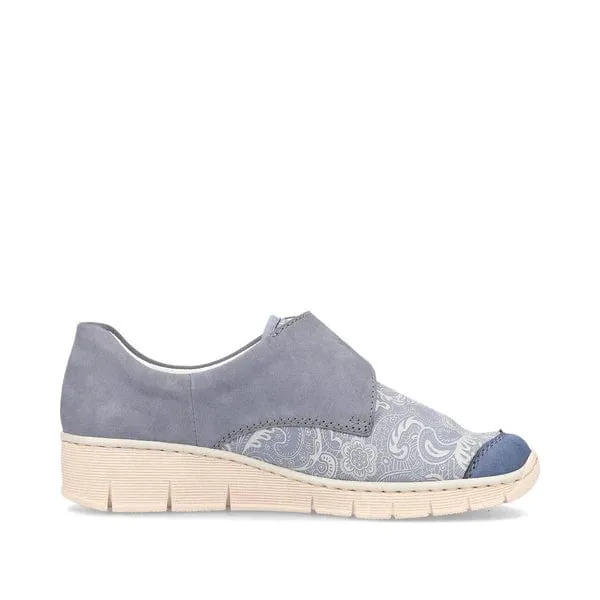Rieker Women's Velcro Stretch Loafers- Blue