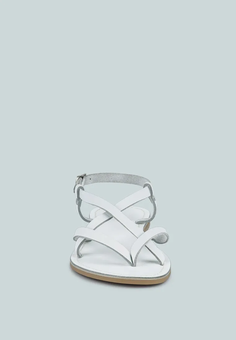 Rita Strappy Flat Leather Sandals