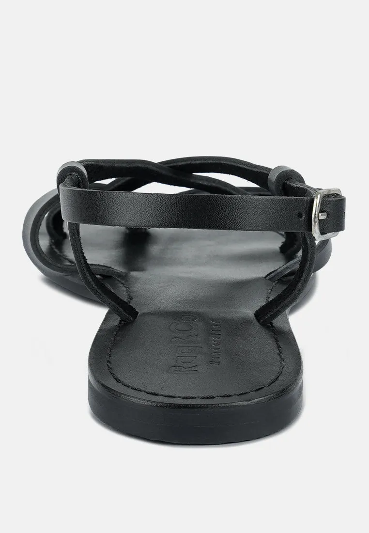 Rita Strappy Flat Leather Sandals