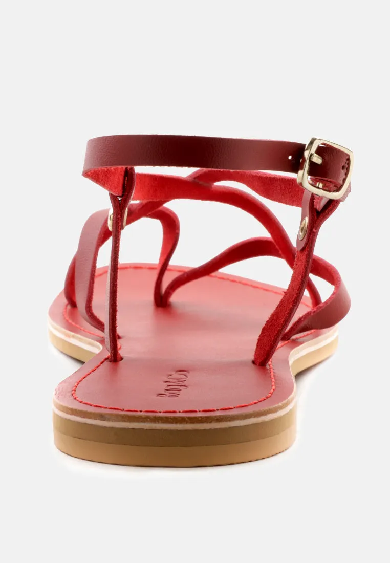 Rita Strappy Flat Leather Sandals