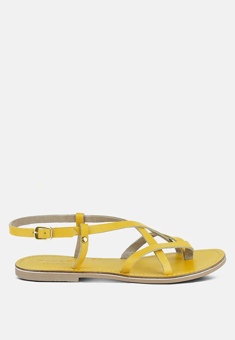 Rita Strappy Flat Leather Sandals