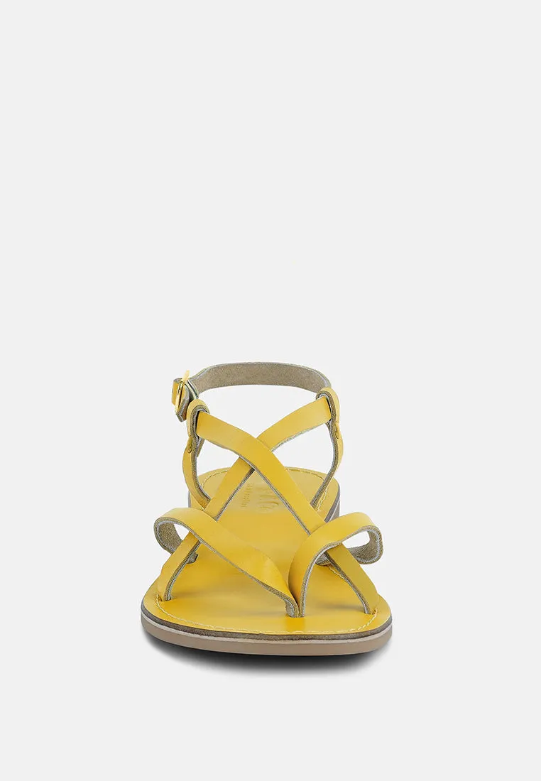 Rita Strappy Flat Leather Sandals