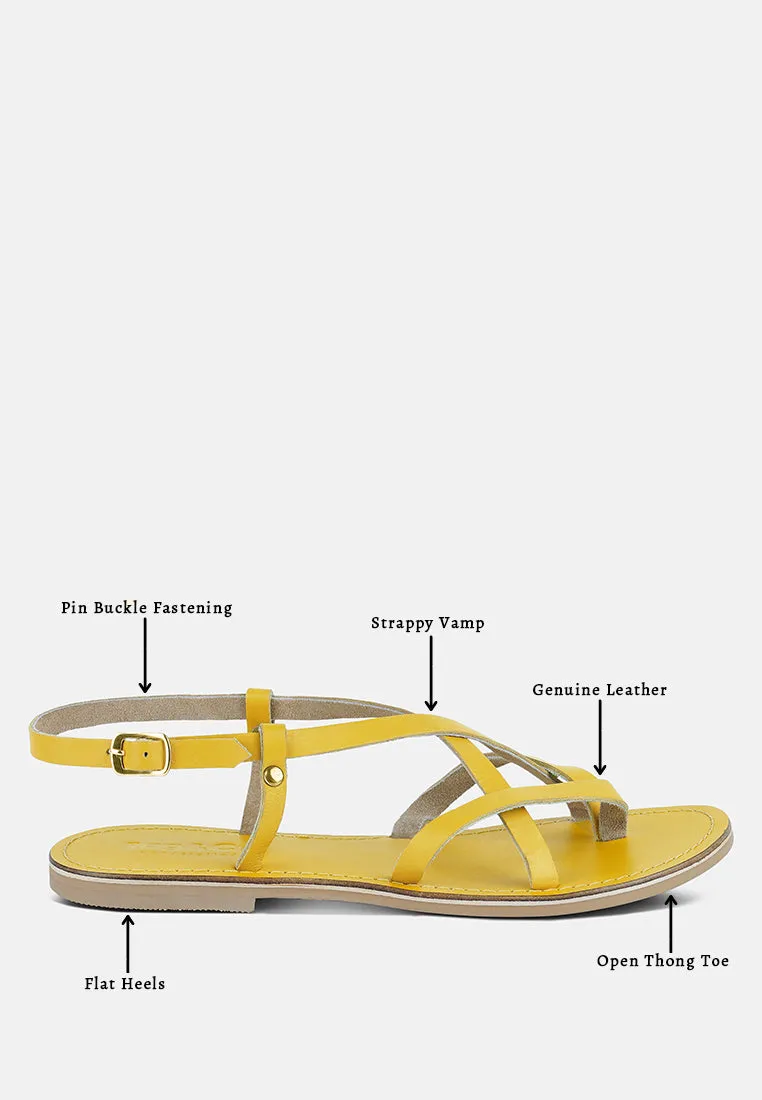 Rita Strappy Flat Leather Sandals