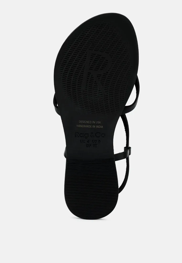 Rita Strappy Flat Leather Sandals