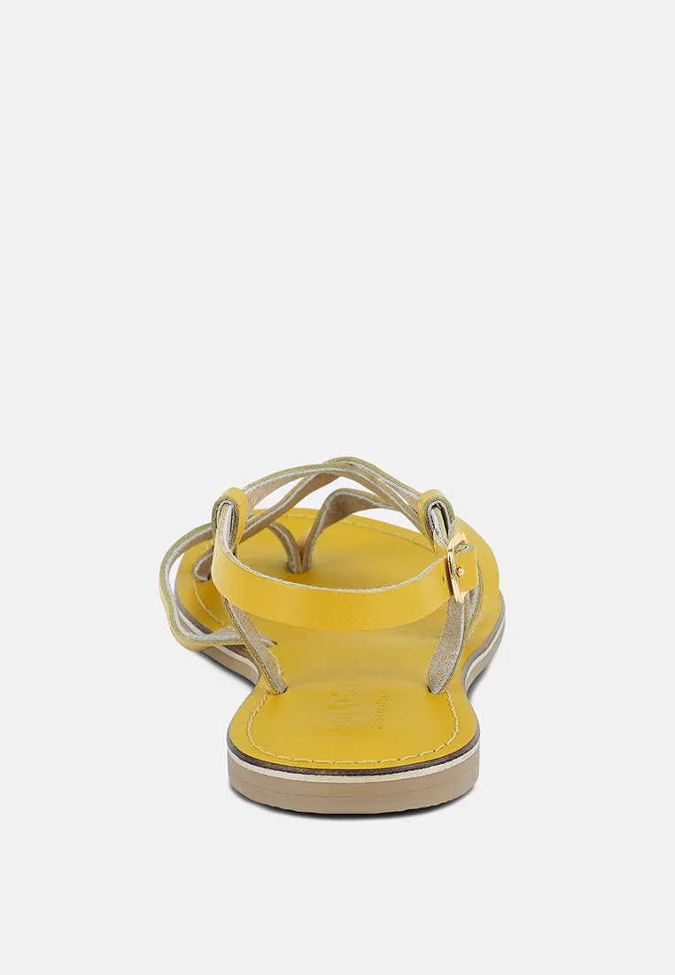 Rita Strappy Flat Leather Sandals