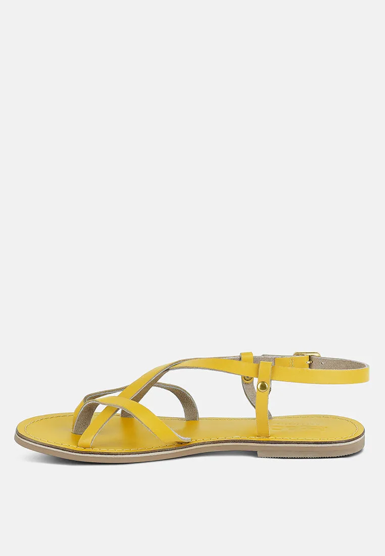 Rita Strappy Flat Leather Sandals