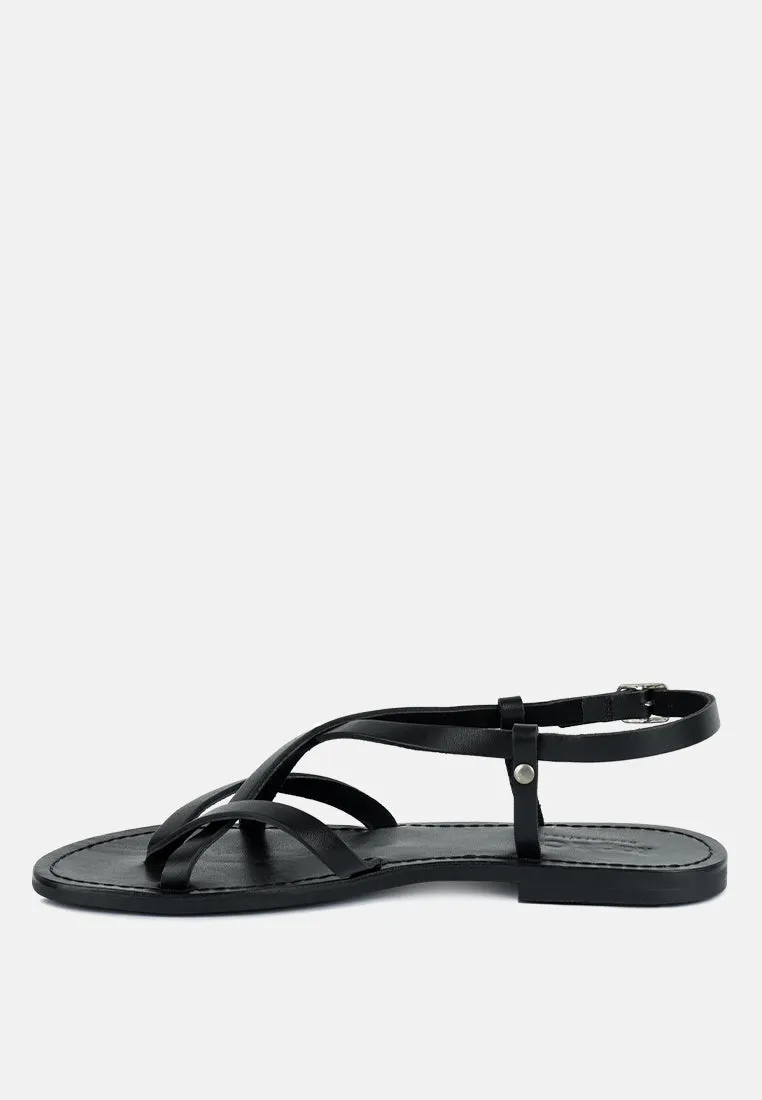 Rita Strappy Flat Leather Sandals