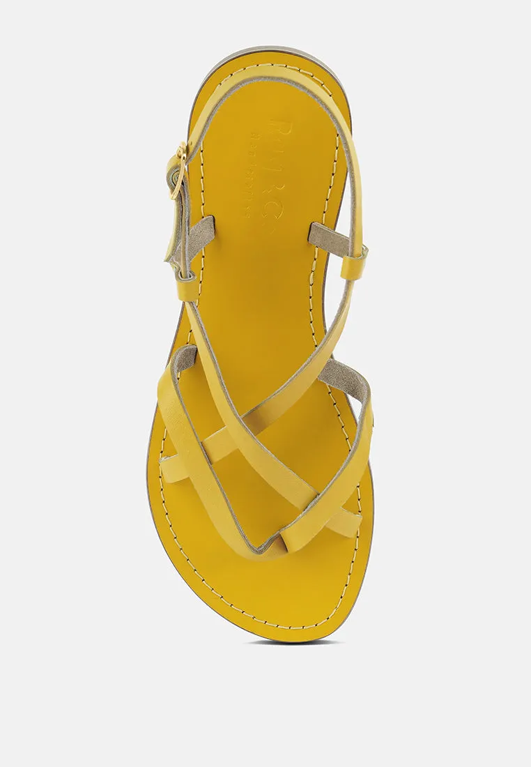 Rita Strappy Flat Leather Sandals