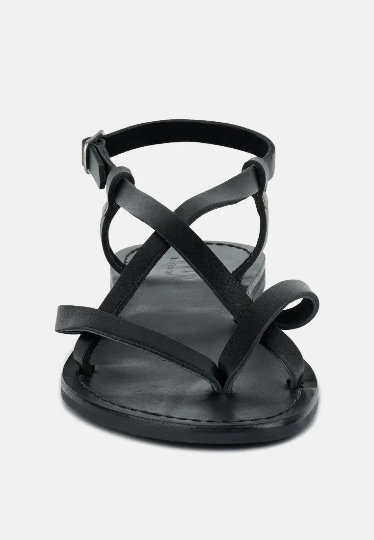 Rita Strappy Flat Leather Sandals