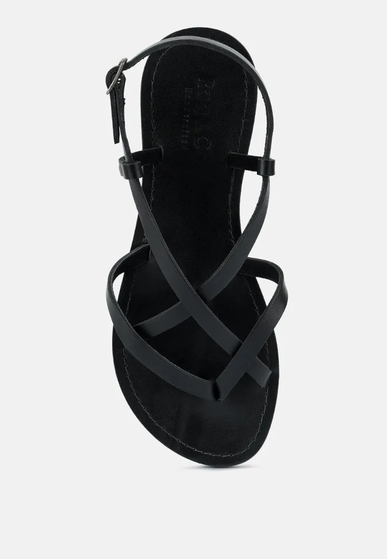 Rita Strappy Flat Leather Sandals