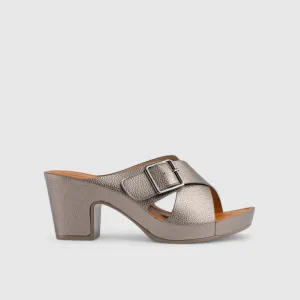 Soft Style Caden Push In Block Heel Sandal Pewter 0149