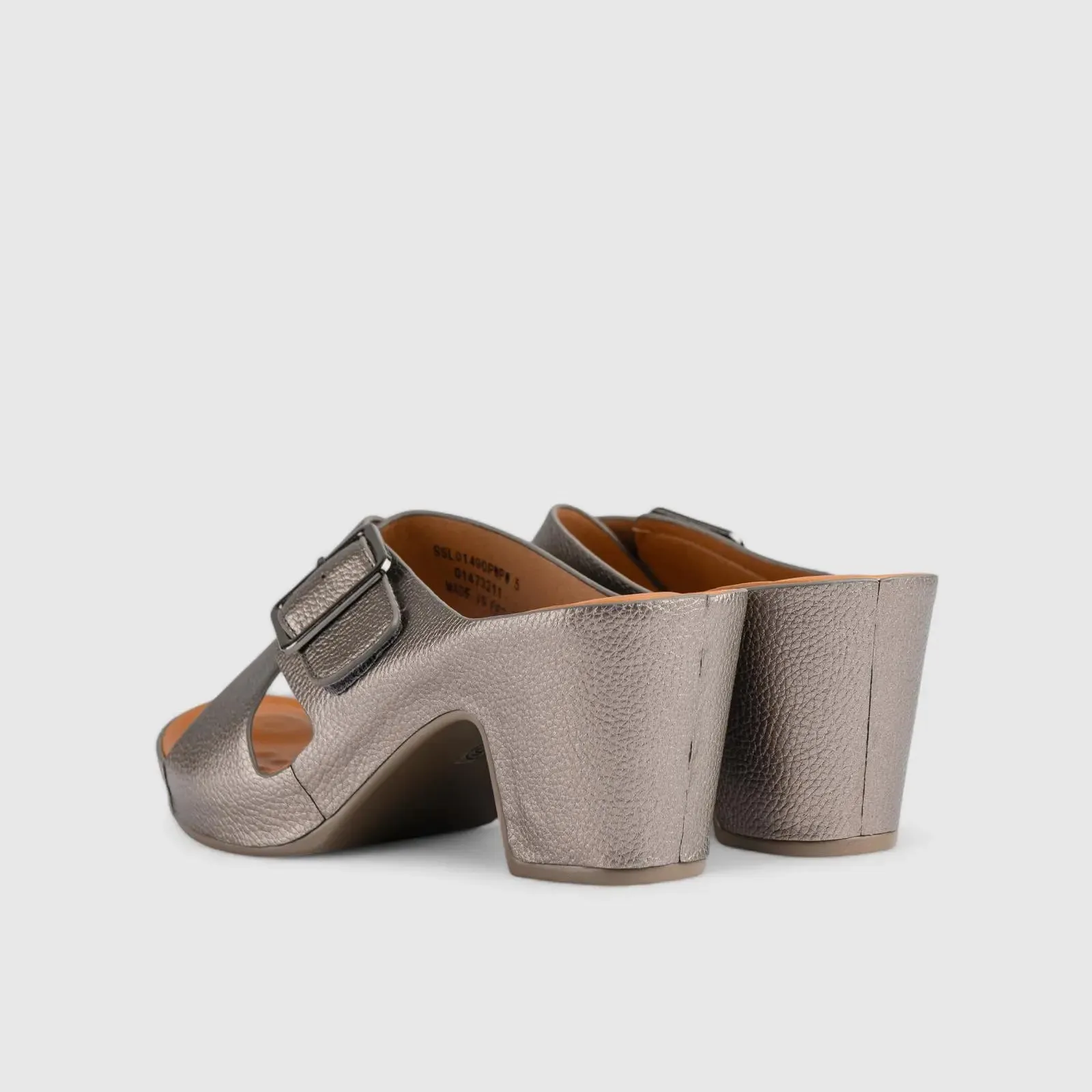 Soft Style Caden Push In Block Heel Sandal Pewter 0149