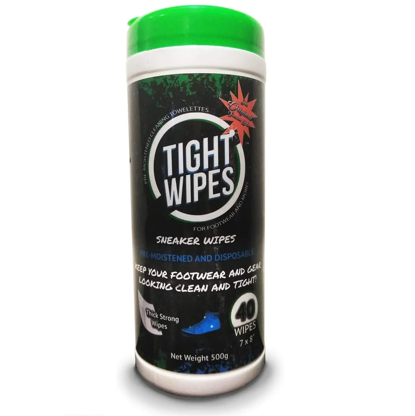Tight Wipes Sneaker Shoe Cleaner Wipes for all Sneakers and Shoes (40 Wipes)
