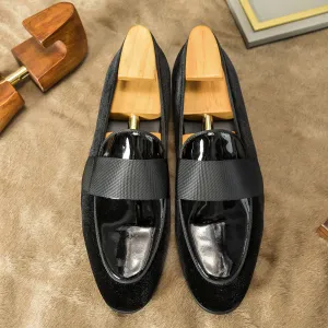 Velvet Leather Loafers Business Casual Shoes