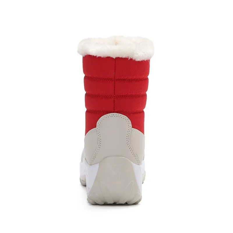 Women Boots Waterproof Winter Shoes Women Snow Boots Platform Keep Warm Ankle Winter Boots With Thick Fur Heels Botas Mujer