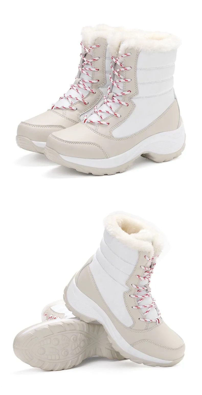 Women Boots Waterproof Winter Shoes Women Snow Boots Platform Keep Warm Ankle Winter Boots With Thick Fur Heels Botas Mujer