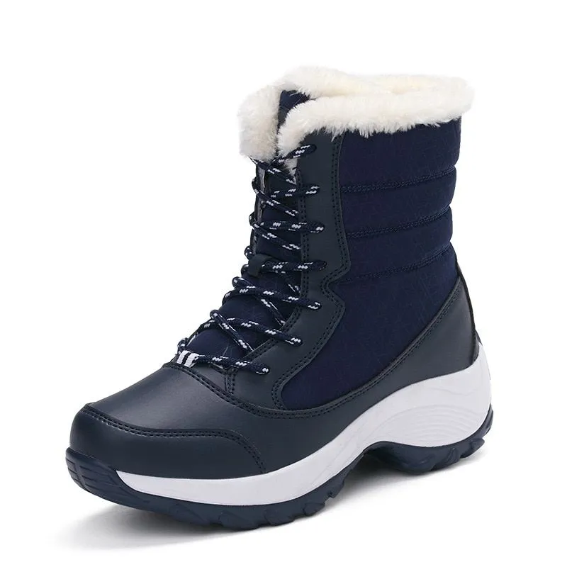 Women Boots Waterproof Winter Shoes Women Snow Boots Platform Keep Warm Ankle Winter Boots With Thick Fur Heels Botas Mujer