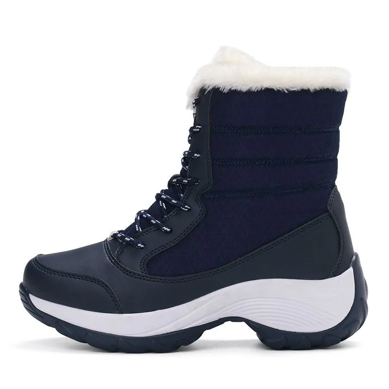 Women Boots Waterproof Winter Shoes Women Snow Boots Platform Keep Warm Ankle Winter Boots With Thick Fur Heels Botas Mujer