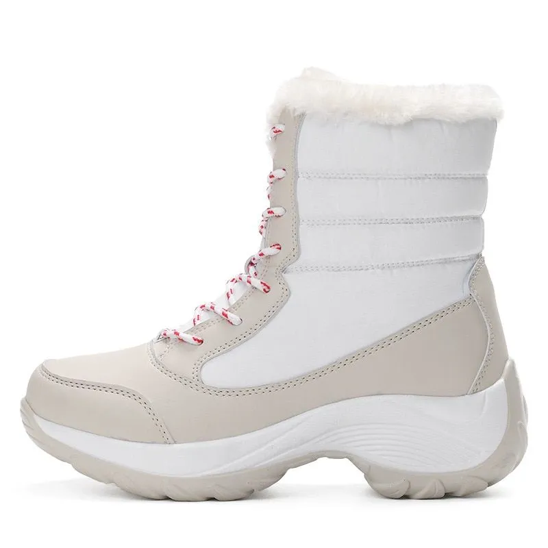 Women Boots Waterproof Winter Shoes Women Snow Boots Platform Keep Warm Ankle Winter Boots With Thick Fur Heels Botas Mujer