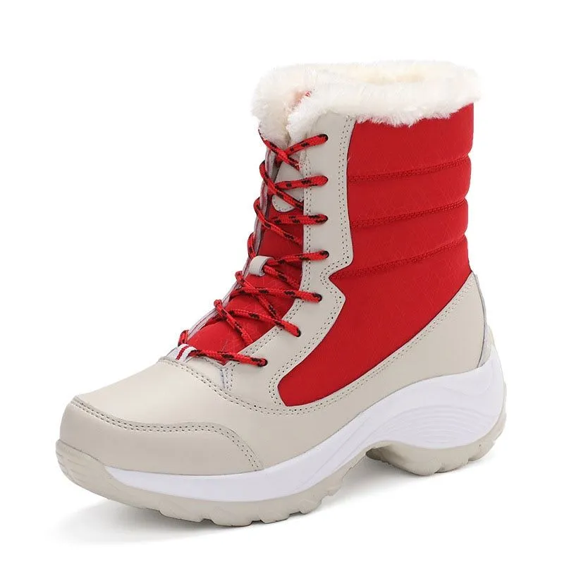 Women Boots Waterproof Winter Shoes Women Snow Boots Platform Keep Warm Ankle Winter Boots With Thick Fur Heels Botas Mujer
