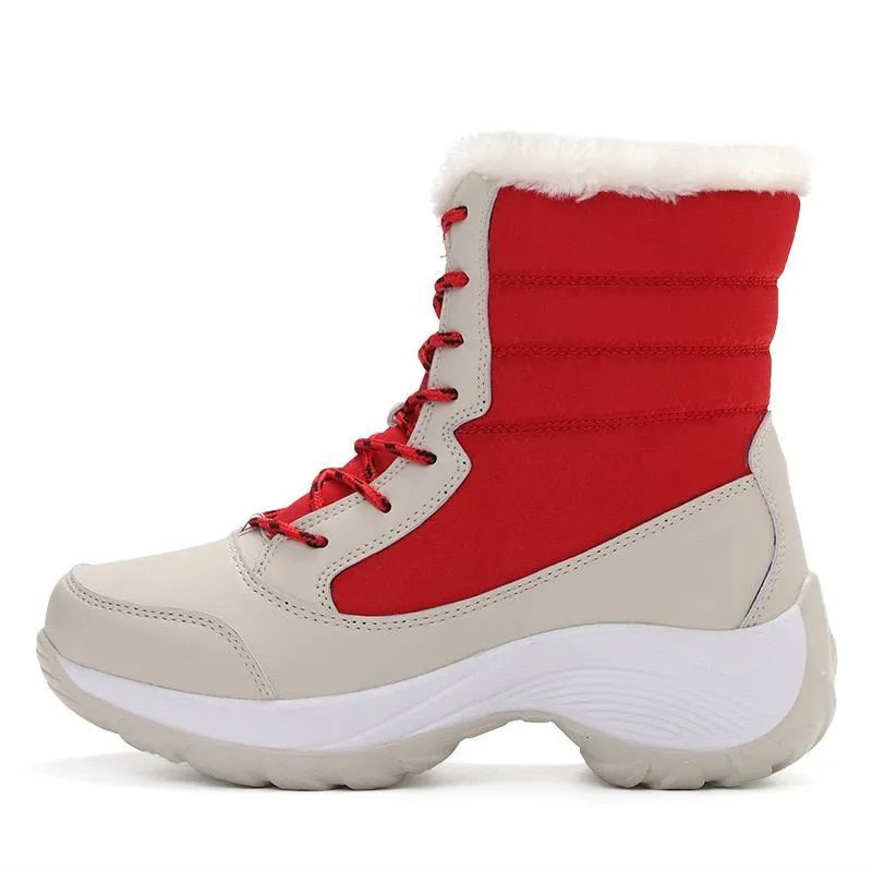 Women Boots Waterproof Winter Shoes Women Snow Boots Platform Keep Warm Ankle Winter Boots With Thick Fur Heels Botas Mujer